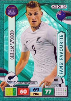 2017 Panini Adrenalyn XL Road to 2018 World Cup #NZL05 Chris Wood Front