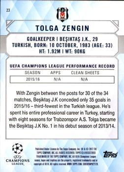 2017 Topps UEFA Champions League Showcase - Gold #23 Tolga Zengin Back