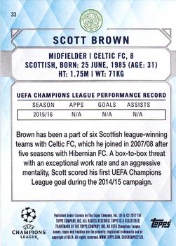 2017 Topps UEFA Champions League Showcase - Gold #33 Scott Brown Back