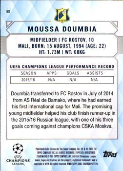 2017 Topps UEFA Champions League Showcase - Gold #88 Moussa Doumbia Back