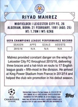 2017 Topps UEFA Champions League Showcase - Gold #115 Riyad Mahrez Back