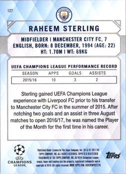 2017 Topps UEFA Champions League Showcase - Gold #127 Raheem Sterling Back