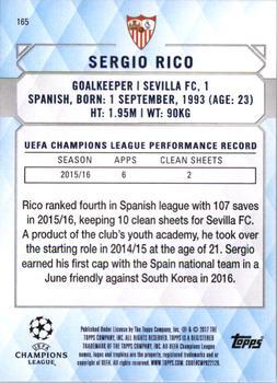 2017 Topps UEFA Champions League Showcase - Gold #165 Sergio Rico Back