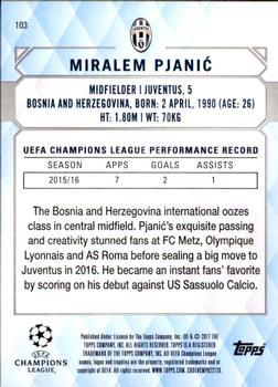 2017 Topps UEFA Champions League Showcase - Champions #103 Miralem Pjanic Back