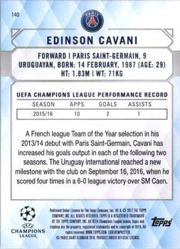 2017 Topps UEFA Champions League Showcase - Champions #140 Edinson Cavani Back