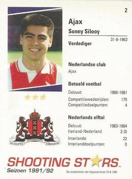 1991-92 Shooting Stars Dutch League #2 Sonny Silooy Back