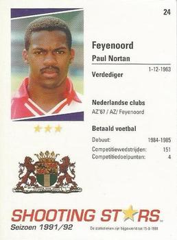 1991-92 Shooting Stars Dutch League #24 Paul Nortan Back