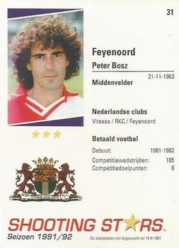 1991-92 Shooting Stars Dutch League #31 Peter Bosz Back