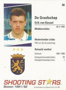 1991-92 Shooting Stars Dutch League #58 Erik van Kessel Back
