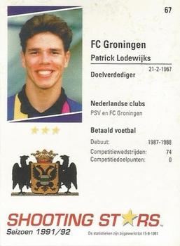 1991-92 Shooting Stars Dutch League #67 Patrick Lodewijks Back