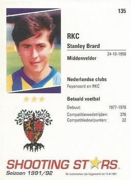 1991-92 Shooting Stars Dutch League #135 Stanley Brard Back