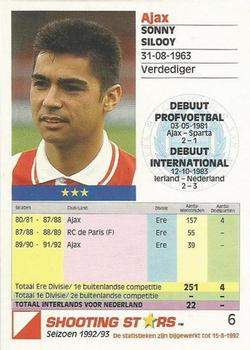 1992-93 Shooting Stars Dutch League #6 Sonny Silooy Back