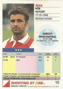 1992-93 Shooting Stars Dutch League #10 Rob Alflen Back