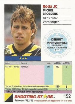 1992-93 Shooting Stars Dutch League #152 Michel Broeders Back