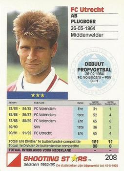 1992-93 Shooting Stars Dutch League #208 Ab Plugboer Back