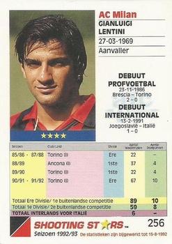 1992-93 Shooting Stars Dutch League #256 Gianluigi Lentini Back
