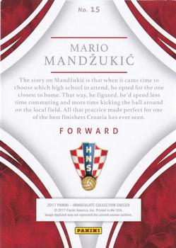 2017-18 Panini Immaculate Collection #15 Mario Mandzukic Back