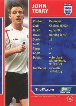 2005 Topps England #14 John Terry Back
