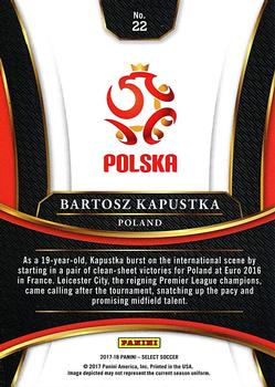 2017-18 Panini Select #22 Bartosz Kapustka Back