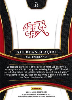 2017-18 Panini Select #26 Xherdan Shaqiri Back