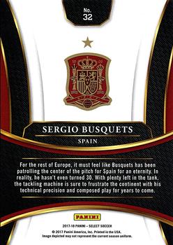 2017-18 Panini Select #32 Sergio Busquets Back
