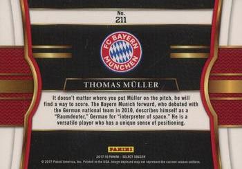 2017-18 Panini Select #211 Thomas Muller Back