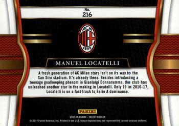 2017-18 Panini Select #216 Manuel Locatelli Back
