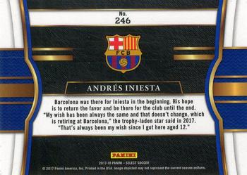 2017-18 Panini Select #246 Andres Iniesta Back