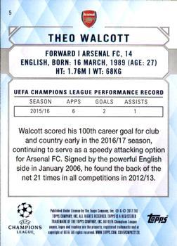 2017 Topps UEFA Champions League Showcase - Orange #5 Theo Walcott Back