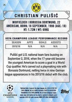 2017 Topps UEFA Champions League Showcase - Orange #25 Christian Pulisic Back