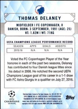 2017 Topps UEFA Champions League Showcase - Orange #70 Thomas Delaney Back