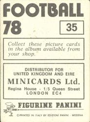 1977-78 Panini Football 78 (UK) #35 John Deehan Back