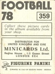 1977-78 Panini Football 78 (UK) #359 Alan Devonshire Back