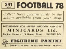 1977-78 Panini Football 78 (UK) #391 Badge Back
