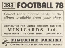 1977-78 Panini Football 78 (UK) #393 Team Back