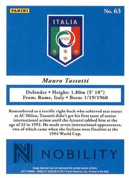 2017 Panini Nobility #63 Mauro Tassotti Back