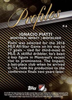 2017 Stadium Club MLS - Profiles #P-4 Ignacio Piatti Back