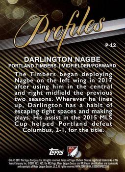 2017 Stadium Club MLS - Profiles #P-12 Darlington Nagbe Back