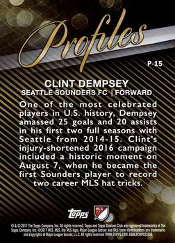 2017 Stadium Club MLS - Profiles #P-15 Clint Dempsey Back