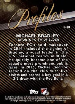 2017 Stadium Club MLS - Profiles #P-18 Michael Bradley Back