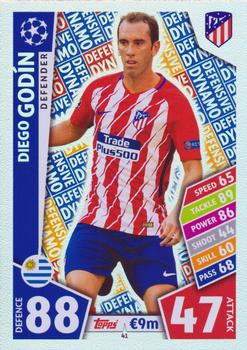 2017-18 Topps Match Attax UEFA Champions League #41 Diego Godín Front
