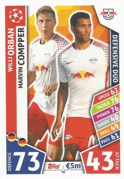 2017-18 Topps Match Attax UEFA Champions League #90 Willi Orban / Marvin Compper Front