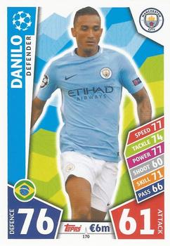 2017-18 Topps Match Attax UEFA Champions League #170 Danilo Front