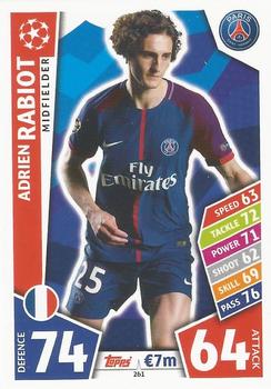 2017-18 Topps Match Attax UEFA Champions League #261 Adrien Rabiot Front