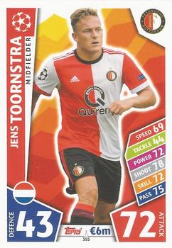 2017-18 Topps Match Attax UEFA Champions League #355 Jens Toornstra Front