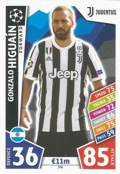 2017-18 Topps Match Attax UEFA Champions League #376 Gonzalo Higuaín Front