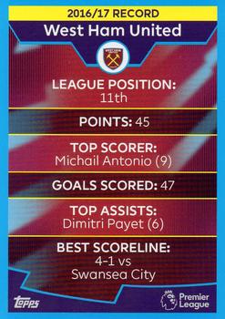 2017-18 Topps Match Attax Premier League #343 Club Badge Card Back