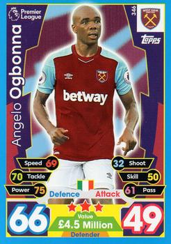 2017-18 Topps Match Attax Premier League #346 Angelo Ogbonna Front