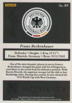 2017 Panini Nobility - Bronze #89 Franz Beckenbauer Back