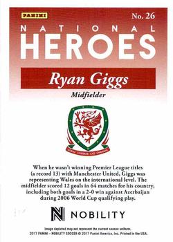 2017 Panini Nobility - National Heroes #26 Ryan Giggs Back